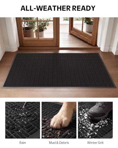 Front Door Mat, Heavy Duty Indoor Outdoor Entry Mat, 3'x5' - size: 3' x 5' (Rectangular)