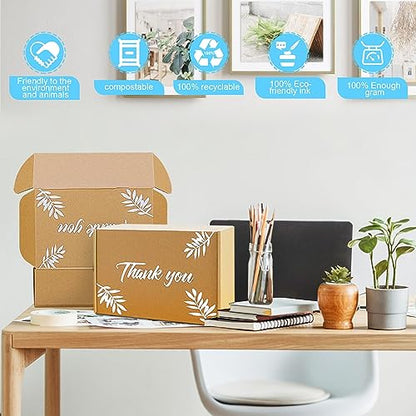 Shipping Boxes Inner Measurement 9x6x3 inches Brown Small Mailing Boxes 25 Pack Cardboard Corrugated Box Mailers (9X6X3) - size: 9X6X3