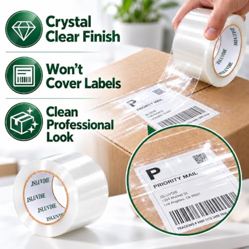 Heavy Duty Clear Packing Tape, 18 Rolls, 1.88 in x 55 Yd