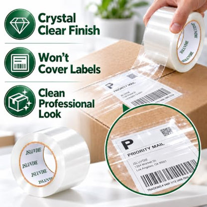 Heavy Duty Clear Packing Tape, 18 Rolls, 1.88 in x 55 Yd