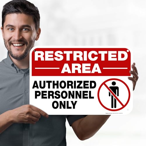 Restricted Area Authorized Personnel Only Sign, 12x18 Inches, 55 mil thick - size: 12x18 Polyethylene