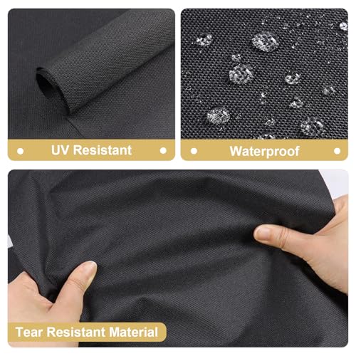 Marine Waterproof Canvas Fabric 600D PU Backing 60"×108" Black - color: Black, size: 60" Wide By 108"