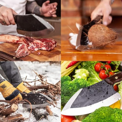 COOLINA Alpha Duo Knife Set, Lixy Cleaver & Tungsten XL Chef Knife