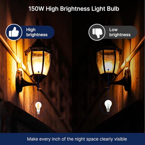 FLSNT 150W Eq Dimmable A23 LED, 2650LM, 3000K, E26, 4P - color: 150w 3000k Warm White, size: 4 Count (Pack of 1)