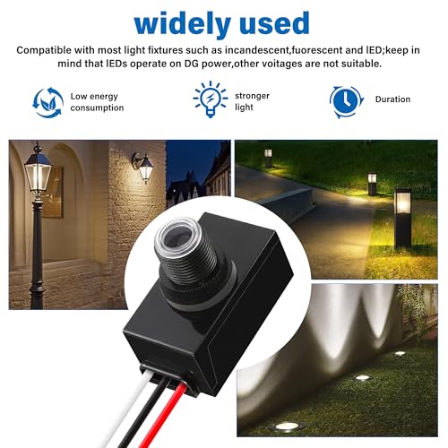3 Pack Dusk to Dawn Sensor for Outdoor Lighting