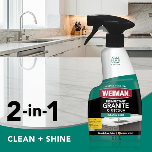 Weiman Stainless Steel & Granite Cleaner - 12 Ounce (Pack of 2) - size: 24 Fl Oz (Pack of 2)