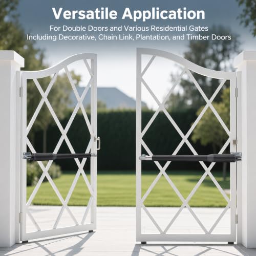 Automatic Gate Opener Kit, Dual Swing Gate Openers for Doors up to 650lb