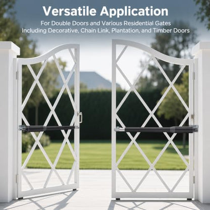 Automatic Gate Opener Kit, Dual Swing Gate Openers for Doors up to 650lb