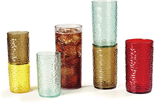 Carlisle FoodService Products Pebble Optic Pebble Tumbler Plastic Tumbler for Restaurants, Catering, Kitchens, Plastic, 5 Ounces, Clear, (Pack of 24)