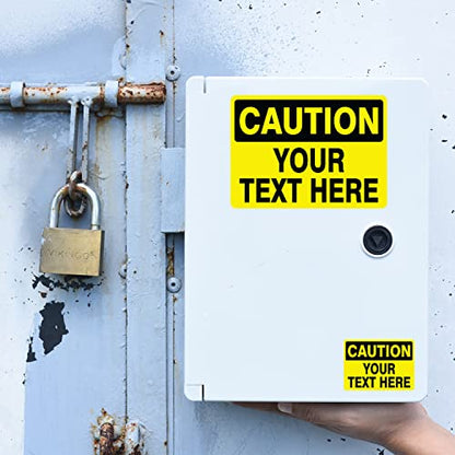 Custom Caution Stickers, Create Your Own Signs, Personalized Outdoor Signs, Danger High Voltage Stickers, Waterproof