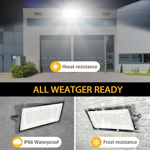 YANYCN 2 Pack 1000W LED Flood Light Outdoor,4250W Equivalent Super Bright 99500LM 5000K Daylight White FloodLight with Plug,IP66 Waterproof Commercial Lighting for Sports Fields,Counts,Arena,Stadium - color: 1000W led flood light 2pack