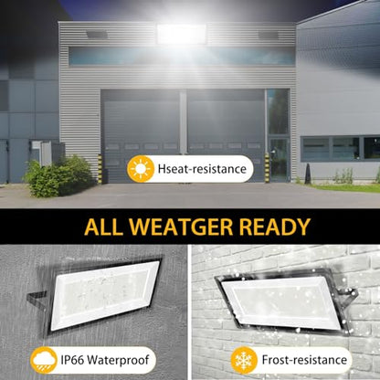 YANYCN 2 Pack 1000W LED Flood Light Outdoor,4250W Equivalent Super Bright 99500LM 5000K Daylight White FloodLight with Plug,IP66 Waterproof Commercial Lighting for Sports Fields,Counts,Arena,Stadium - color: 1000W led flood light 2pack