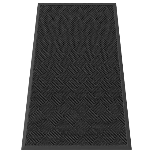 Indoor Outdoor Door Mat, 5' x 3' Doormat for Entryway, Black - color: Black Diamond, size: 3' x 5' (Rectangular)