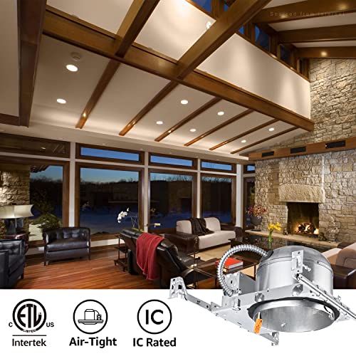 TORCHSTAR 8-Pack 6 Inch Shallow New Construction Recessed Lighting Housing - size: 6 Inch