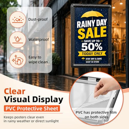 8.5"x11" Adjustable Floor Stand Sign Holder w/ Round Corner, 1 Pack - size: 8.5x11 Inch with Rounded Corners