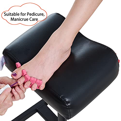 Pedicure Manicure Footrest Adjustable Height Stand Beauty SPA Salon Nail Care Black - color: Black