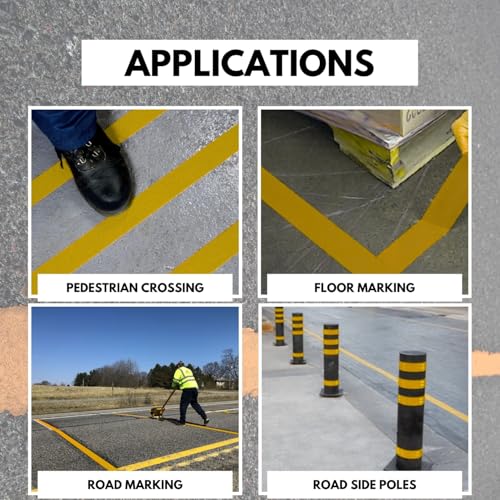 DuraMark RPT-750 Reflective Pavement Marking Tape, Yellow, 3 in x 18 ft - color: Yellow, size: 3 Inch x 18 Ft