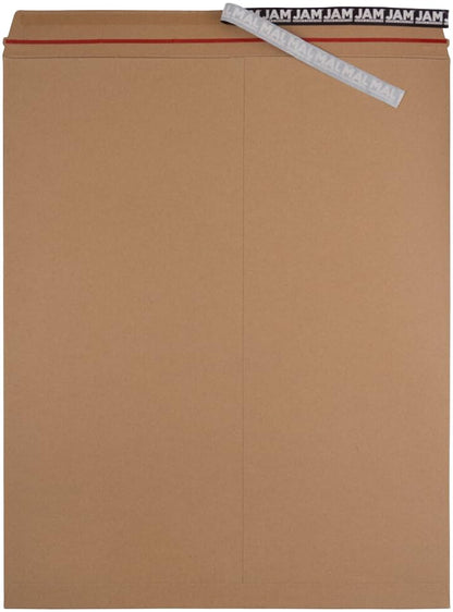 JAM PAPER Stay-Flat Photo Mailer Envelopes with Peel & Seal Closure - 17 x 21 - Brown Kraft - 2 Rigid Mailers/Pack - color: 2/Pack, size: 17" x 21"