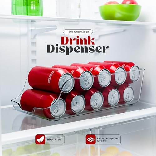 Utopia Kitchen Can Organizer For Pantry - Soda Can Storage Organizer Pantry, Fridge & Freezer Organization - Holds Food & Soup Can (Clear) - size: Pack of 1