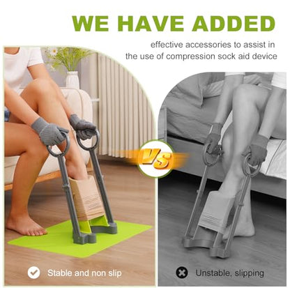 Compression Sock Aid Device | with Silicone Anti Slip Mat