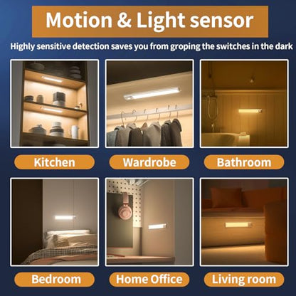 Soul Link 2-Pack 12" 88-LED Motion Sensor Under Cabinet Lights, Wireless - size: 12inch - 2pack