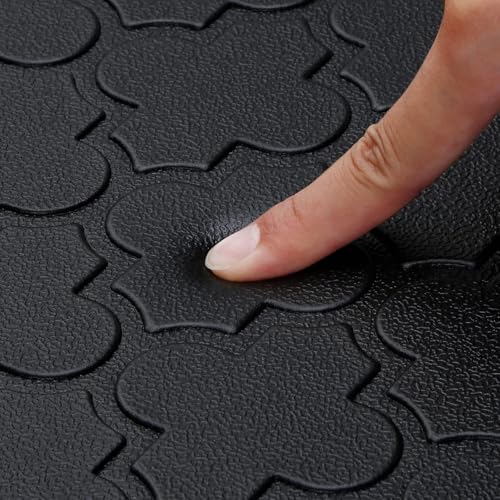 WISELIFE Kitchen Mat Cushioned Anti Fatigue Floor Mat, 17.3"x39", Black - color: Black, size: 1'5" x 3'3" (Rectangular)