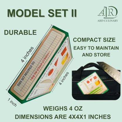 ARD Culinary Knife Cuts 3D Visual Model Set II, an educational precision knife skills with 3D templates and guides