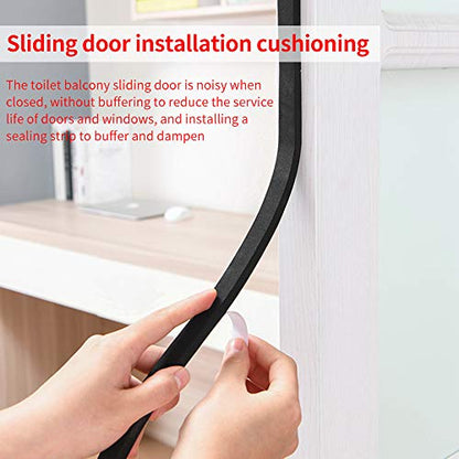Weather Stripping Door Seal Strip for Doors and Windows,1/2In x 1/8In x 50Ft Foam Insulation Tape Self Adhesive,Sound Proof,Weatherstrip,Pipe Cooling, Air Conditioning Seal Strip - size: 1/2 in x 1/8 in x 50 ft