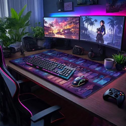 Mystical Potion Bottles Large Gaming Mouse Pad Desk Mat 31.5x15.7 - color: Mystical Potion Bottles