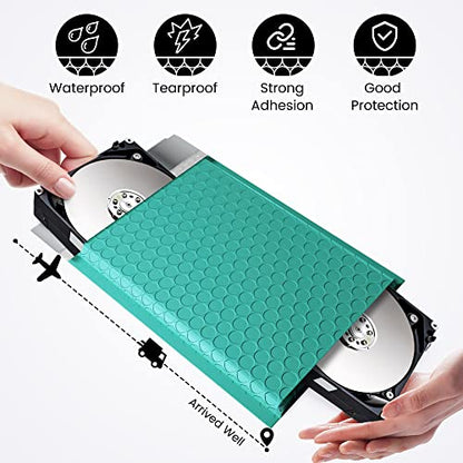 Fuxury 300 Pack Teal Bubble Mailers 6x10 Small Bubble Shipping Envelopes - color: Teal, size: 6x10" 300PC