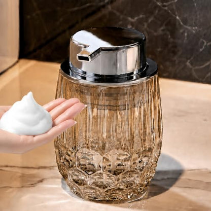 CICUFY Glass Foaming Hand Soap Dispenser, Slight Amber - color: Slight Amber