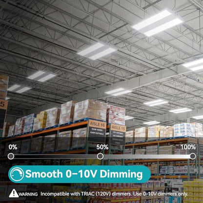 LED Linear High Bay Light 2FT 2 Pack 200W, 30000LM, 0-10V Dimmable