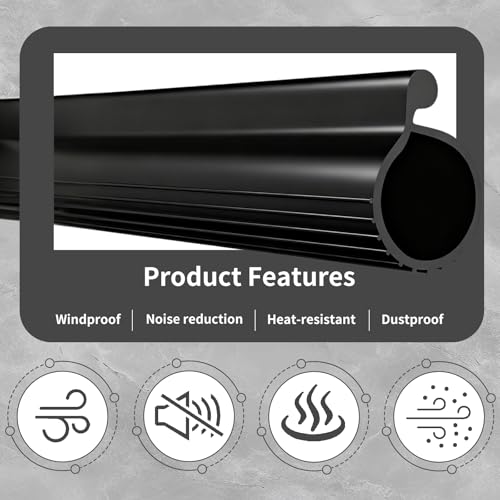 16.8FT Rubber Garage Door Bottom Seal, 0.35" P Bulb Weather Stripping - color: Big P Bulb-0.35inch, size: 16.8Ft
