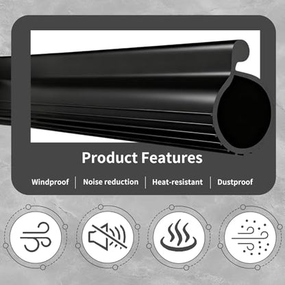 Garage Door Bottom Seal, 0.19" Small P Bulb Rubber, Black - color: Small P Bulb-0.19inch, size: 20.3Ft
