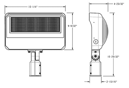 RAB X34-250SF High Output Field-Adjustable Floodlight (250W Slipfitter, 120-277 Volts) - color: 250W Slipfitter, size: 120-277 Volts