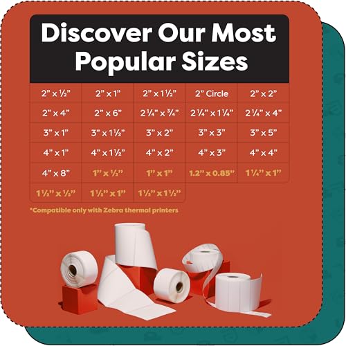 2" X 6" Direct Thermal Labels (3000 Count, 12 Rolls) Long - size: 2" X 6"