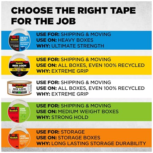 Scotch Heavy Duty Packing Tape, 1.88 in x 54.6 yd, 1 Roll
