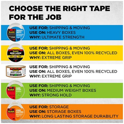 Scotch Heavy Duty Packing Tape, 1.88 in x 54.6 yd, 1 Roll
