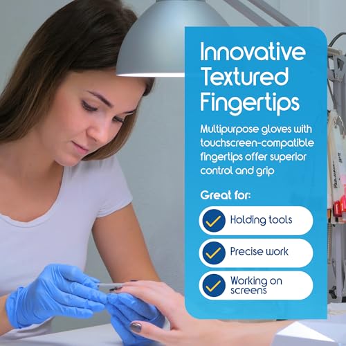 Inspire Nitrile Exam Gloves | The Original Quality Stretch Nitrile Light Blue | 4.5 Gloves Disposable Latex Free Medical EMT - size: XXL