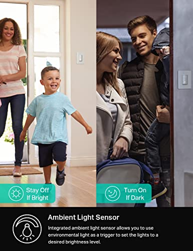 Kasa Smart Motion Sensor Switch, ES20M, Single Pole, Needs Neutral Wire - size: 1-Pack, style: Motion Sensor + Dimmer