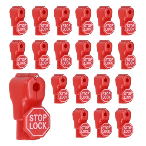Peg Hook Locks PC Magnet Anti-Theft Pegboard 5mm Red 20Pcs - color: Red, size: 5mm