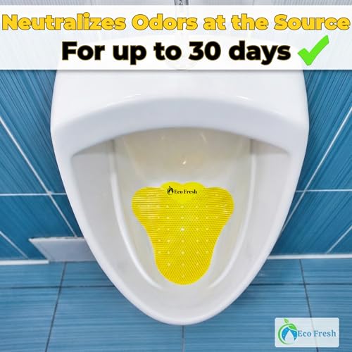 Premium Large Urinal Screen Deodorizer 10 pack of 3D Wave – Anti-Splash Urinal Cake infused with Essential Oils for Long Lasting 30-Day Odor Control in Bathrooms Toilets Offices Schools, Lemon Lime - color: Yellow