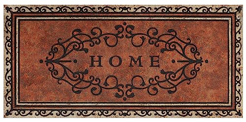 Large 47"x22" Heavy Duty Welcome Mat Outdoor with Non-Slip Rubber Backing - Durable Outdoor Door Mat for Front Door Entrance, Garage, Patio & High Traffic Areas（Home） - color: Home