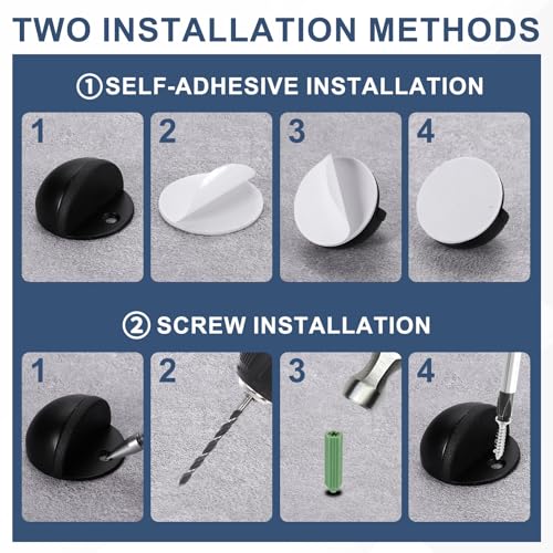uxcell 4Pack Low Dome Floor Door Stop 45mm Dia. Stainless Steel, Brass Tone - color: Brass Tone