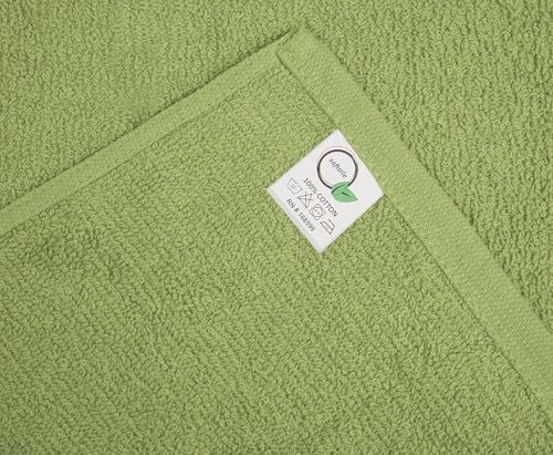 Salon Towels – Pack of 24 (16"x27") 100% Cotton Ring Spun (Not Bleach Proof) Ultra Soft, Highly Absorbent Hand Towels – Bulk for Spa, Gym & Salon (Sage Green) - color: Sage Green