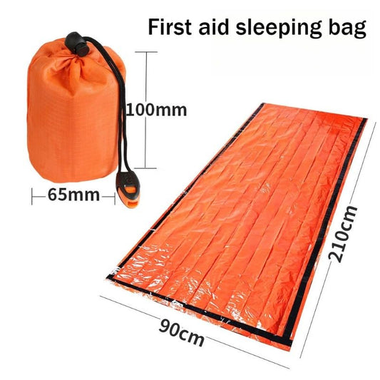Emergency Sleeping Bag,PE Thermal Bivy Sack,Survival Tent Blanket for Camping Hiking,Lightweight Portable Outdoor Gear