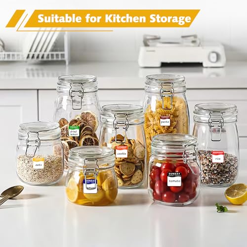 1680 Pcs 1" Square Day of The Week Labels, Removable & Writable Food Stickers in English/Español/Français for Restaurant Kitchen Containers and Inventory Management - color: Square Sheet Labels