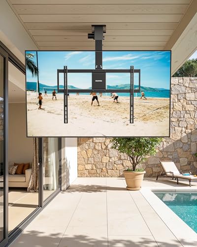 monTEK Motorized Ceiling TV Mount for 43-86 Inch TVs, Holds up to 121 lb - size: 43-86 Inch