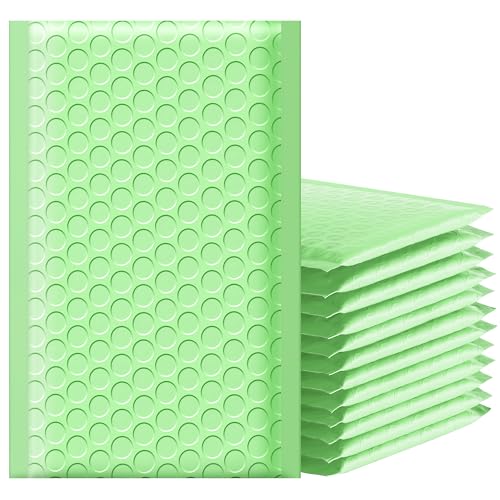 Famagic Bubble Mailers 4x8 Inch 100pcs Mint Green Shipping Bags, 4X7 Packaging Bags For Small Business, Colored Padded Mailing Envelopes,Opaque Matte Self Seal Bubble Poly Mailers Bulk #000 - color: Mint Green, size: 4x8 100pcs