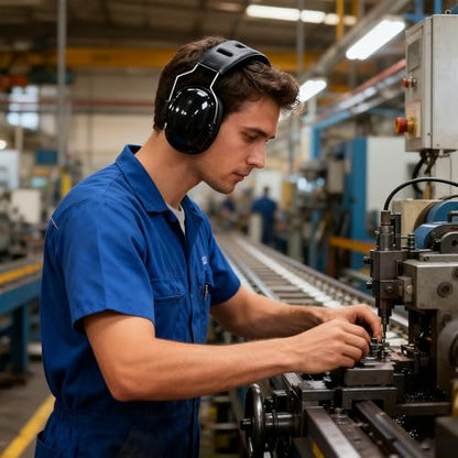 Hearing Protection Ear Muffs for Noise Reduction - color: Black